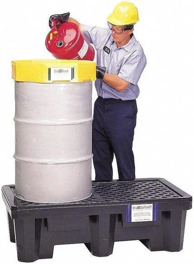 Alt view image 3 of 3 - ULTRATECH 2504 Spill Pallet, 66 gal Spill Capacity, 2 Drums, 1,500 lb Load