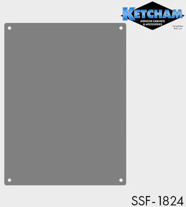 Alt view image 3 of 3 - KETCHAM SSF-1824 18" x 24" Stainless Steel Washroom Mirror