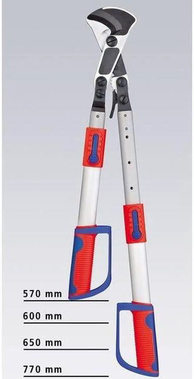 Alt view image 9 of 10 - KNIPEX 95 32 038 Comfort Grip Ratcheting Type Cable Cutters