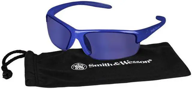 Alt view image 10 of 14 - Equalizer Safety Eyewear Blue Frame Blue Mirror Lens 21301