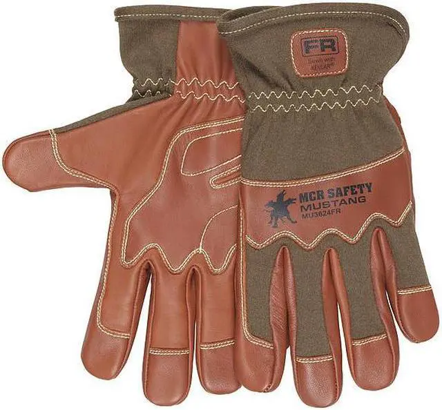 Alt view image 3 of 3 - MCR SAFETY MU3624FRL Leather Drivers Gloves, Goatskin with Nomex(R) Back (