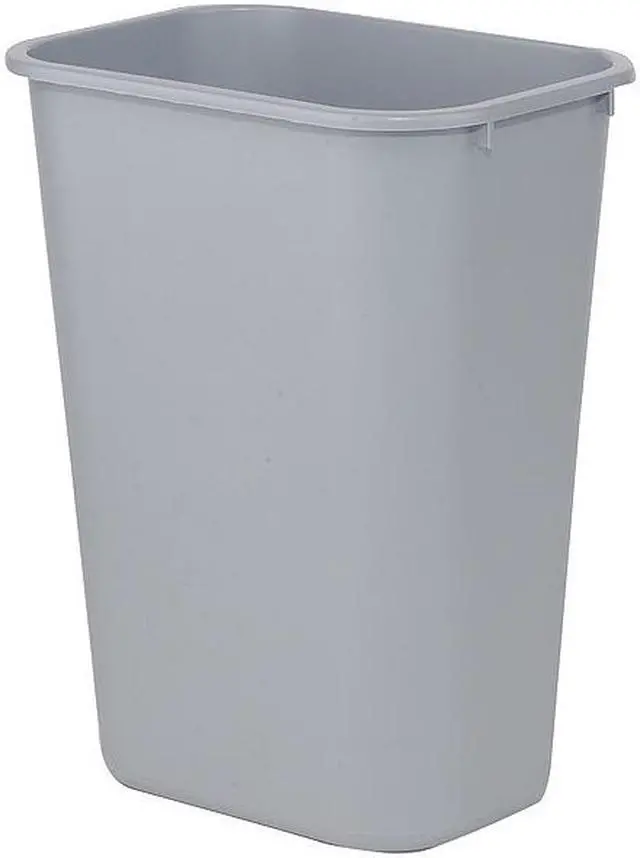 Alt view image 5 of 6 - RUBBERMAID COMMERCIAL FG295700GRAY Deskside 10 gal Rectangular Trash Can, Gray,