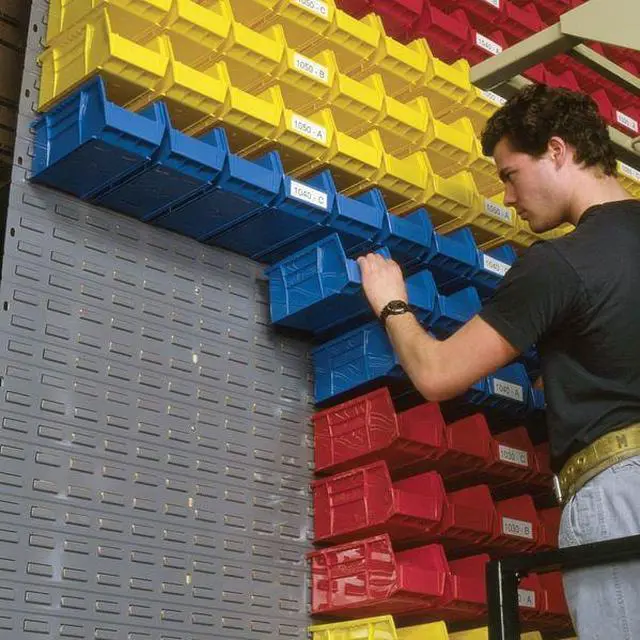 Alt view image 3 of 8 - Akromils Home Indoor Multipurpose Plastic Stack Storage Hang Bin 12 Pack Yellow 10.87 X 5.5 X 5
