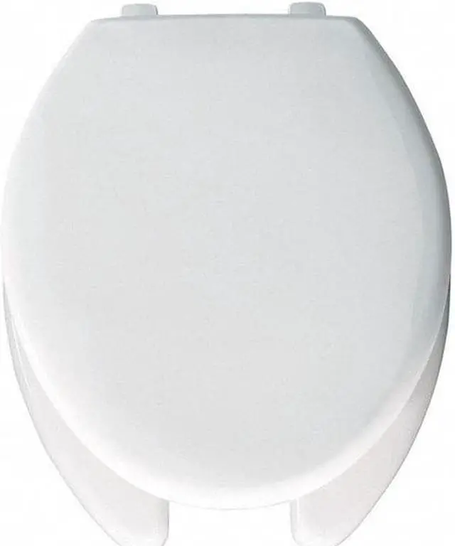 Alt view image 3 of 3 - BEMIS 1950-000 Toilet Seat With Cover, Plastic, Elongated, White