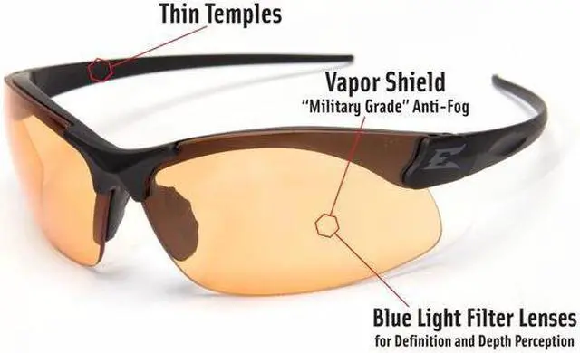Alt view image 2 of 3 - EDGE EYEWEAR SSE610-TT Sharp Edge Vapor Shield, Safety Glasses, Anti-Fog &