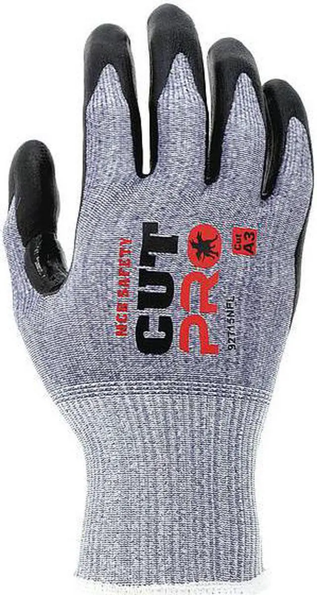 Alt view image 2 of 2 - MCR SAFETY 92715NFXXL Coated Gloves, Cut Level A3 ,Dipped ,Foam Nitrile ,Sandy