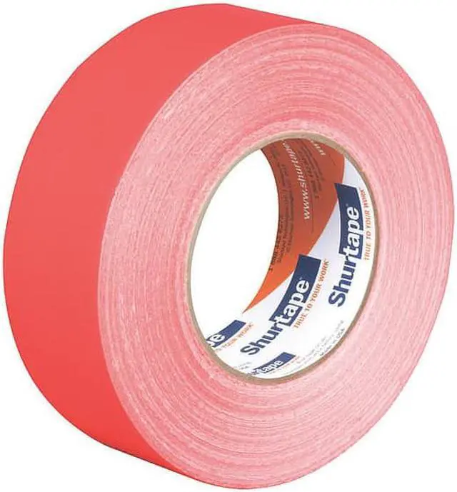 Alt view image 7 of 10 - Shurtape PC 619 Specialty Grade, Fluorescent Cloth Duct Tape, 48mm x 55m, Fluorescent Orange, 1 Roll 101639