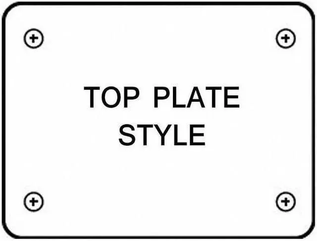 Alt view image 2 of 3 - ZORO SELECT 1NVP4 Swivel Plate Castr,Poly,8 in,1000 lb,Blk