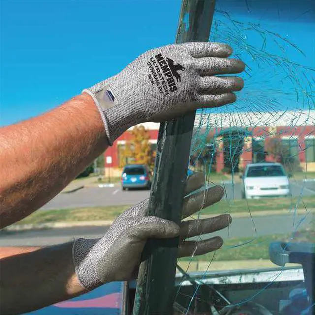 Alt view image 4 of 4 - MCR SAFETY 9676L Cut-Resistant Coated Gloves, Cut Level A3 ,Dipped
