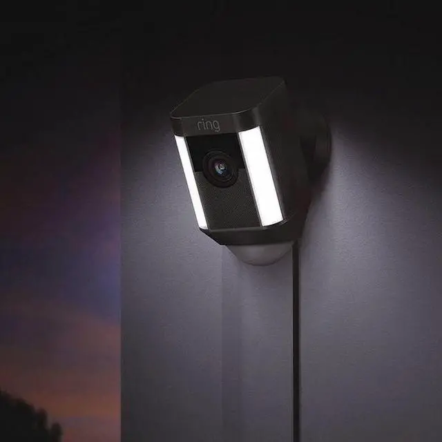 Alt view image 13 of 20 - Ring Spotlight Cam Wired, HD Two Way Talk Security Camera Black
