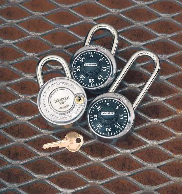 Alt view image 12 of 14 - Master Lock Combination Padlock,2 in,Round,Silver  1506D
