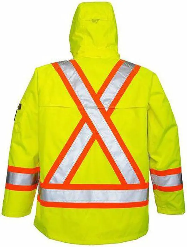 Alt view image 2 of 2 - VIKING 3930JG-XL Rain Jacket with Detachable Hood, 300 Denier Trilobal Rip-Stop