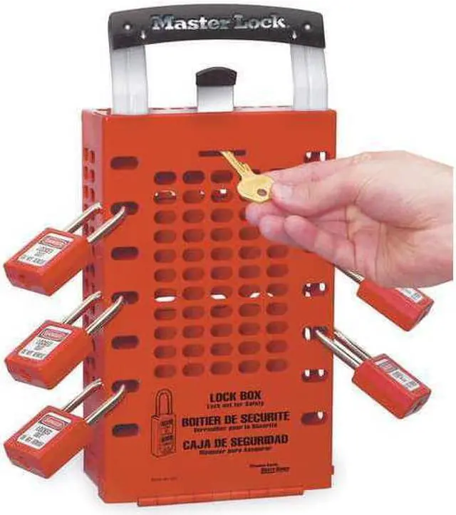 Alt view image 3 of 4 - MASTER LOCK 503YLW Group Lockout Box,14 Locks Max,Yellow