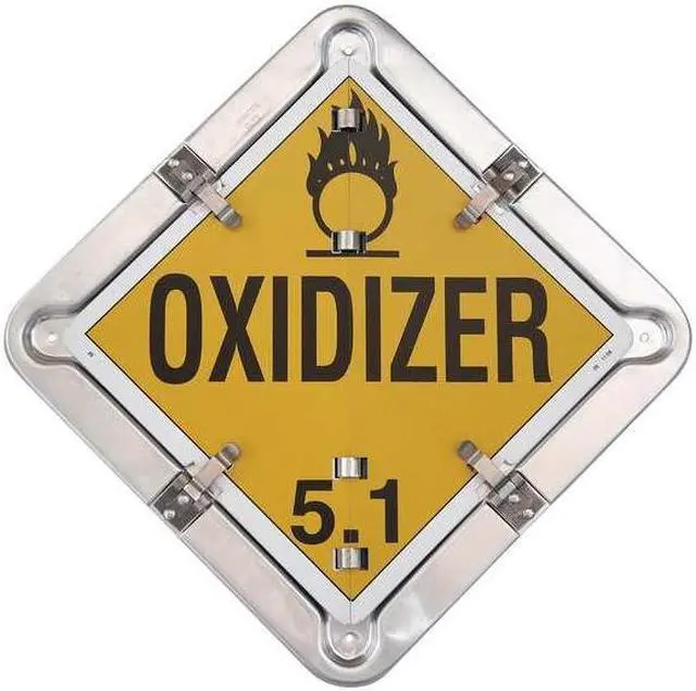 Alt view image 3 of 4 - BRADY 59955 DOT Container Placard, Various DOT Classes, Aluminum, 13-5/8" W x