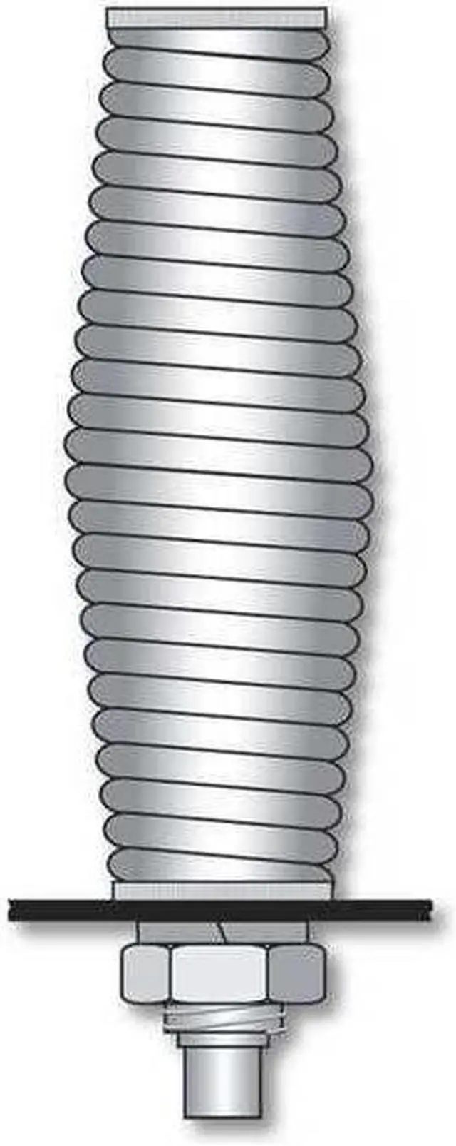 Alt view image 2 of 2 - CHECKERS FS7006 Spring Mount,Holds Warn Whip Up to 8-ft