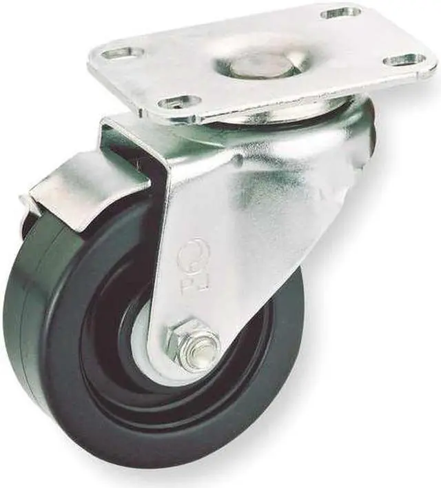 Alt view image 2 of 4 - ZORO SELECT 5UX83 Swivel NSF-Listed Plate Caster,Polyolfin,3-1/2 in,250 lb