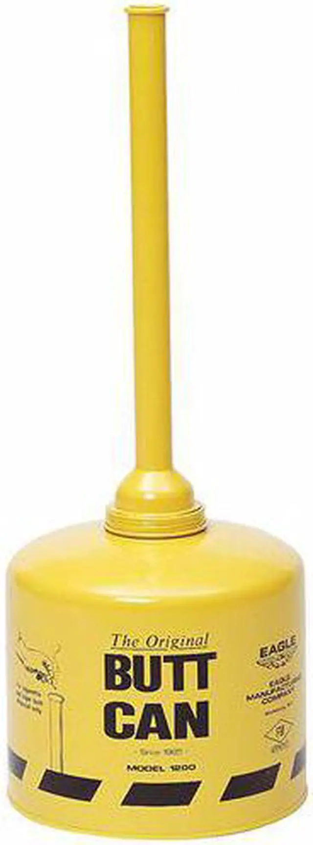 Alt view image 2 of 6 - EAGLE 1205 Cigarette Receptacle,5 gal.,Yellow