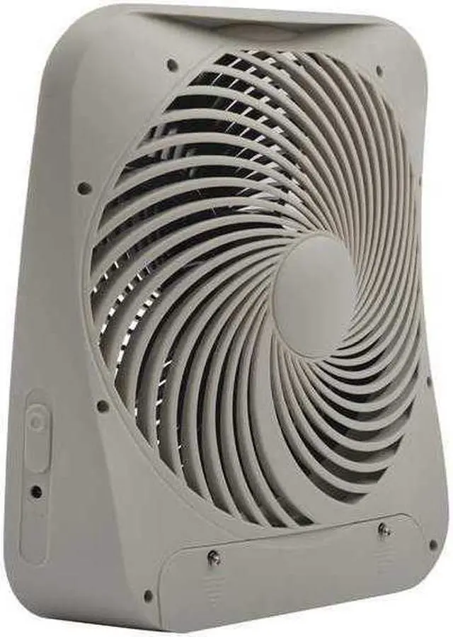 Alt view image 13 of 13 - O2 Cool FD10002A O2 Cool FD10002A Portable Fan - 10" Diameter - 2 Speed - Carrying Handle, Adjustable Tilt Head, Foldable - White, Gray