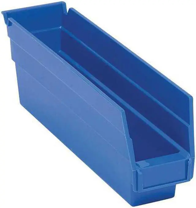 Alt view image 5 of 7 - QUANTUM STORAGE SYSTEMS QSB100BL Blue Shelf Bin, 11-5/8"L x 2-3/4"W x 4"H