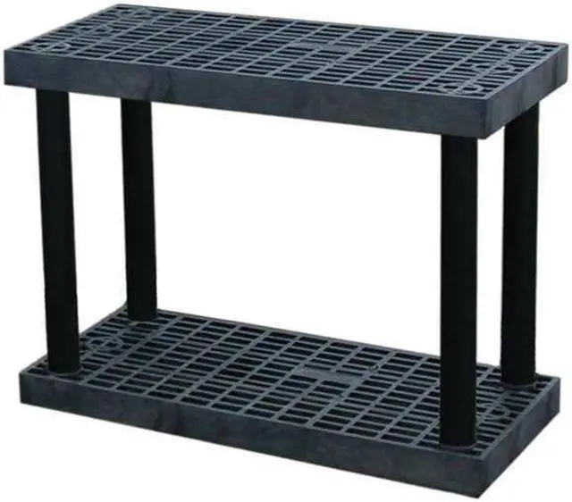 Alt view image 3 of 7 - STRUCTURAL PLASTICS S3624B Freestanding Plastic Shelving, Open Style, 24 in D,