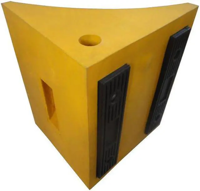 Alt view image 3 of 3 - ZORO SELECT 1GUL5 Wheel Chock,15 In W x 11 In H,Yellow