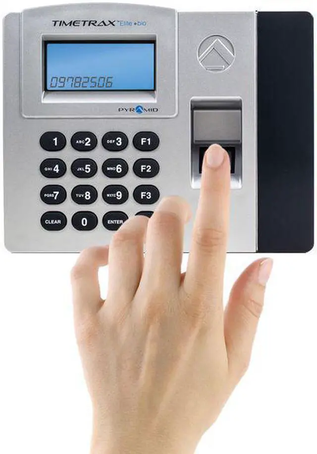 Alt view image 10 of 11 - PYRAMID TTELITEEK Biometric Time Clock System,Digital,