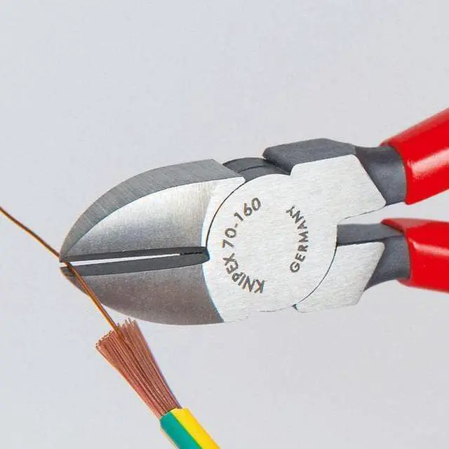 Alt view image 6 of 6 - Knipex 70-01-160 6.3" Diagonal Cutters - Plastic Grip
