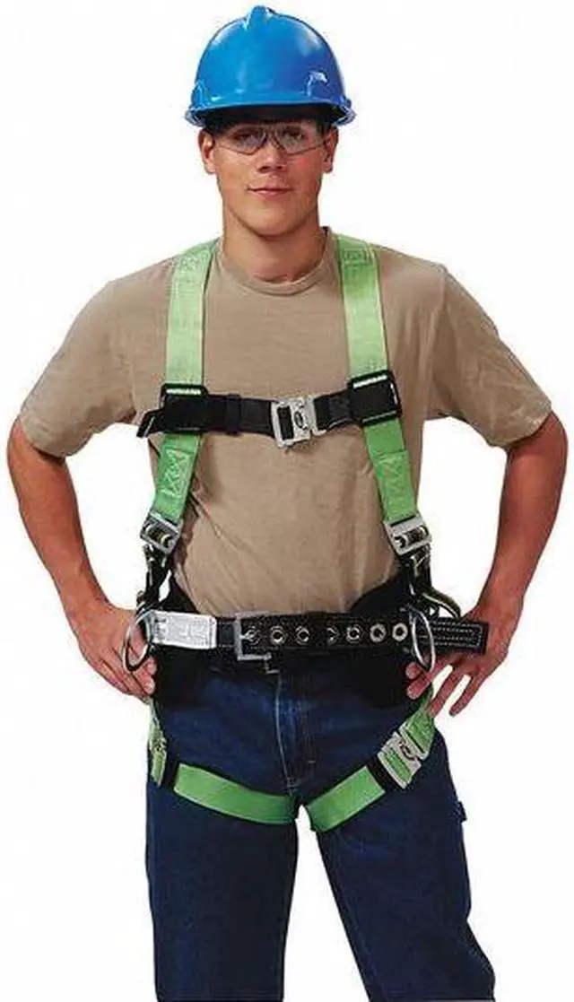 Alt view image 4 of 4 - HONEYWELL MILLER P950/XXLGN Full Body Harness, Vest Style, 2XL, Polyester, Green