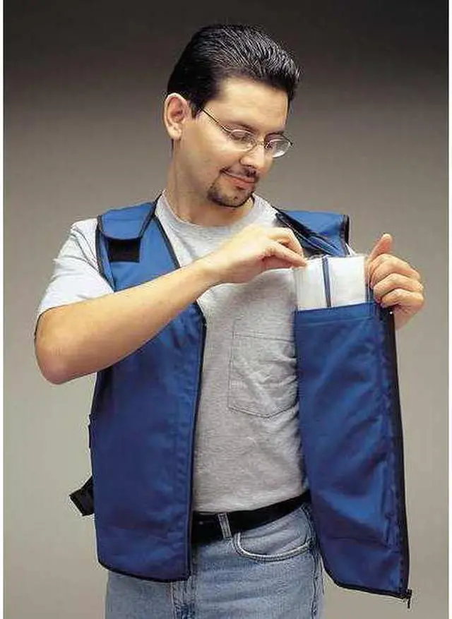 Alt view image 4 of 4 - ALLEGRO 8413-05 2XL 22 In. L Cooling Vest, Blue