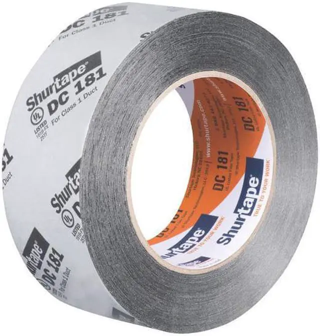 Alt view image 6 of 9 - Shurtape DC 181 HVAC Grade Flex Cloth Duct Tape, 110m Length x 48mm Width, Metalized with Black Print Pack of 1