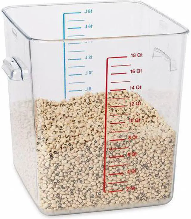 Alt view image 6 of 6 - RUBBERMAID COMMERCIAL FG631800CLR Square Storage Container,18 qt,Clear