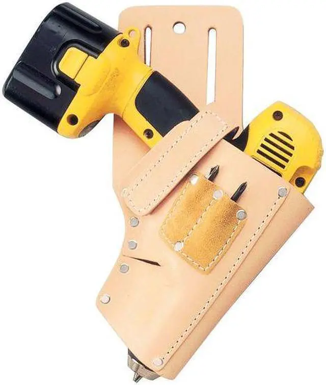Alt view image 5 of 5 - Clc Tan Cordless Drill Holster, Leather Tan  Leather  DRL91