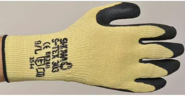 Alt view image 7 of 7 - Cut Resistant Gloves, Yellow/Black, XL, PR