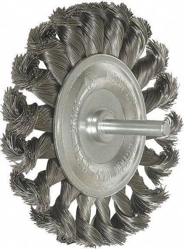 Alt view image 4 of 5 - WEILER 94038 Knot Wire Wheel Wire Brush, Stem, 3-1/4"