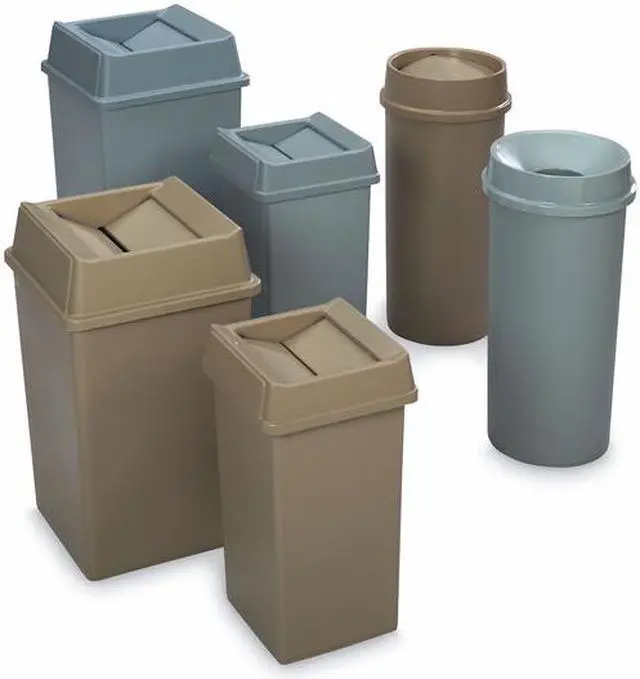 Alt view image 4 of 8 - RUBBERMAID FG362000BLA Trash Can Top,Dome,Swing Closure,Black