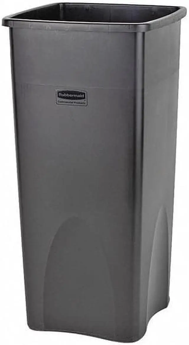 Alt view image 8 of 9 - RUBBERMAID FG268988BEIG Trash Can Top,Drop Top,Swing Closure