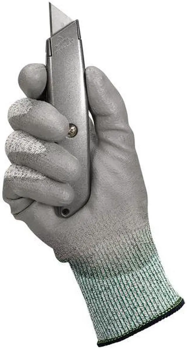 Alt view image 4 of 7 - KLEENGUARD 47103 Knit Gloves, Cut Level A2 ,Dipped ,Polyurethane ,Smooth ,XS 1