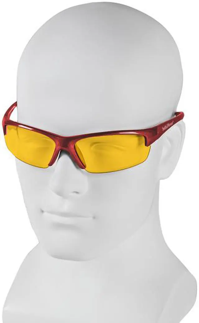 Alt view image 5 of 15 - Smith & Wesson Equalizer Safety Eyewear, Red Frame Amber Lens