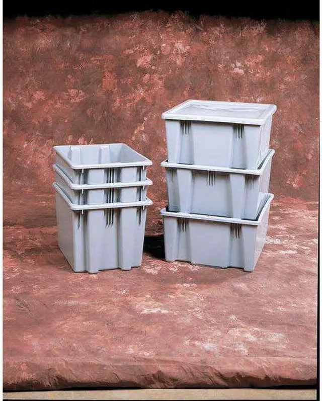 Alt view image 7 of 7 - RUBBERMAID FG172100GRAY Gray Stack and Nest Bin, 19-1/2"L x 15-1/2"W x 10"H