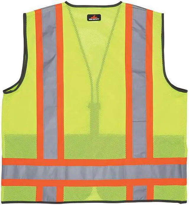 Alt view image 2 of 2 - MCR SAFETY WCCL2MLSZX4 High Visibility Vest,4XL Size,Unisex