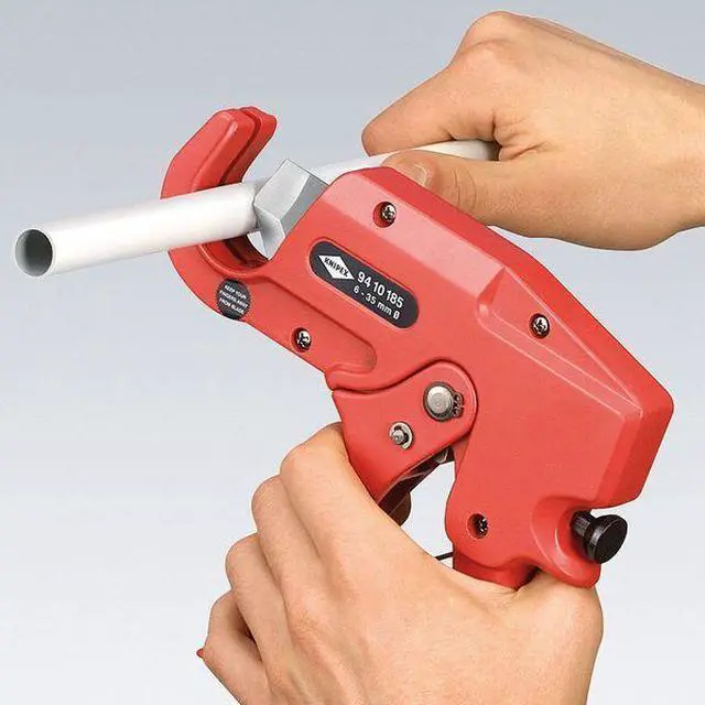 Alt view image 4 of 5 - Knipex 94-10-185 Pipe Cutter for plastic conduit pipes and electrical installation work