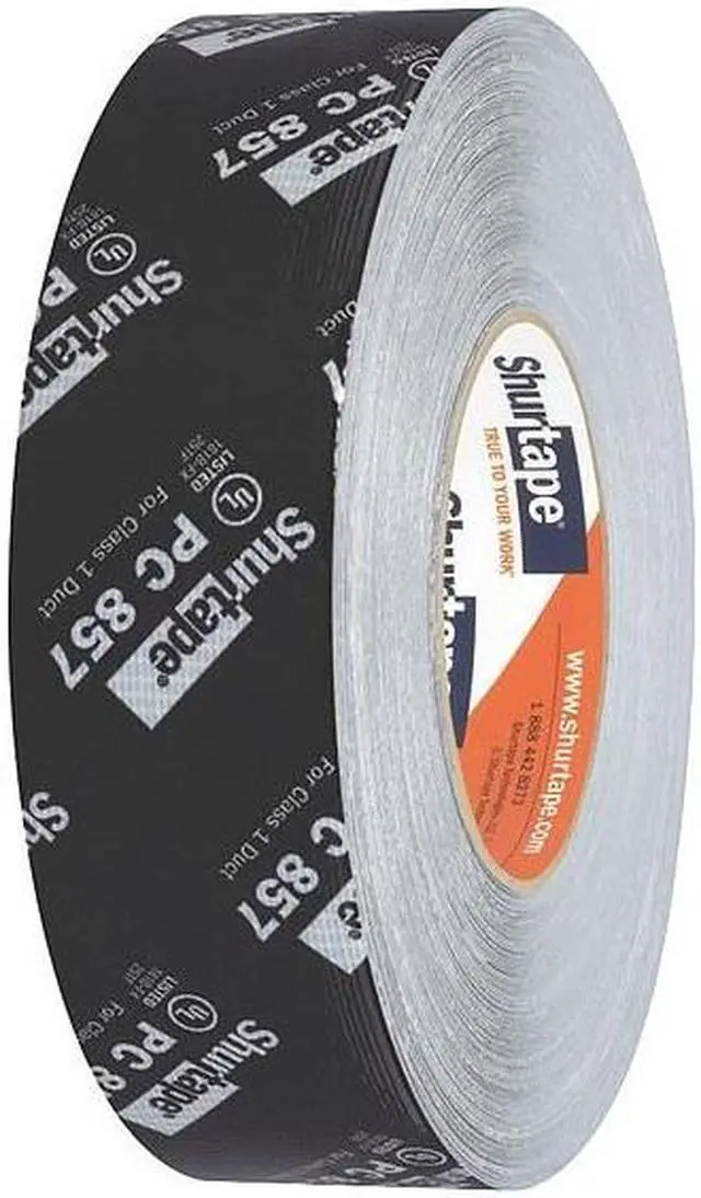 Alt view image 9 of 14 - Duct Tape,55m L,Adhesion 70 oz./in,Black SHURTAPE PC 857