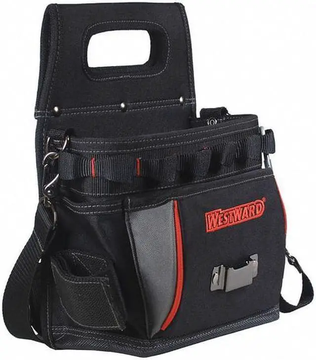 Alt view image 2 of 4 - WESTWARD 53JW35 Tool Bag,General Purpose,17 Pockets, Black, Polyester, 17