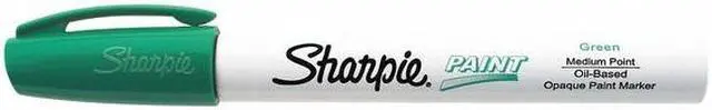 Alt view image 6 of 6 - Sharpie Permanent Paint Marker Medium Point Green 35552