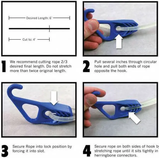 Alt view image 3 of 3 - THE BETTER BUNGEE BBR5/16MG Bungee Rope,Military Green,5/16 in. D