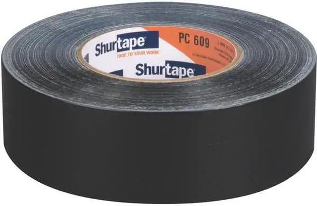 Alt view image 7 of 9 - Shurtape PC609-48/55BLK Industrial Grade Cloth Black Duct Tape: 2 in. x 60 yds.