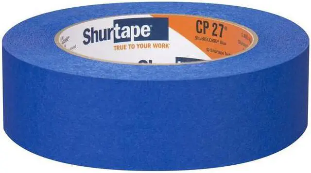 Alt view image 7 of 11 - SHURTAPE CP 27 Painter's Tape, 36 mm W x 55 m L, 5.3 mil Thick, Blue, Rubber