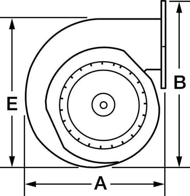 Alt view image 6 of 7 - DAYTON 1TDN2 Round OEM Blower, 3300 RPM, 1 Phase, Direct Drive, Steel 1 Speed