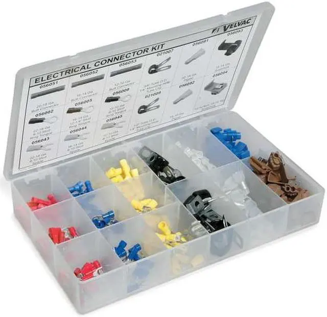 Alt view image 4 of 5 - VELVAC 056109 Wire Connector & Terminal Kit, 10 AWG, Vinyl Insulated, Assorted,