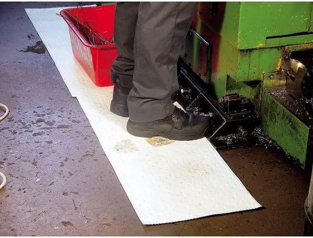 Alt view image 8 of 8 - BRADY SXT30DP Sorbent Roll, 37 gal, 30 in x 150 ft, Oil, White, Polypropylene